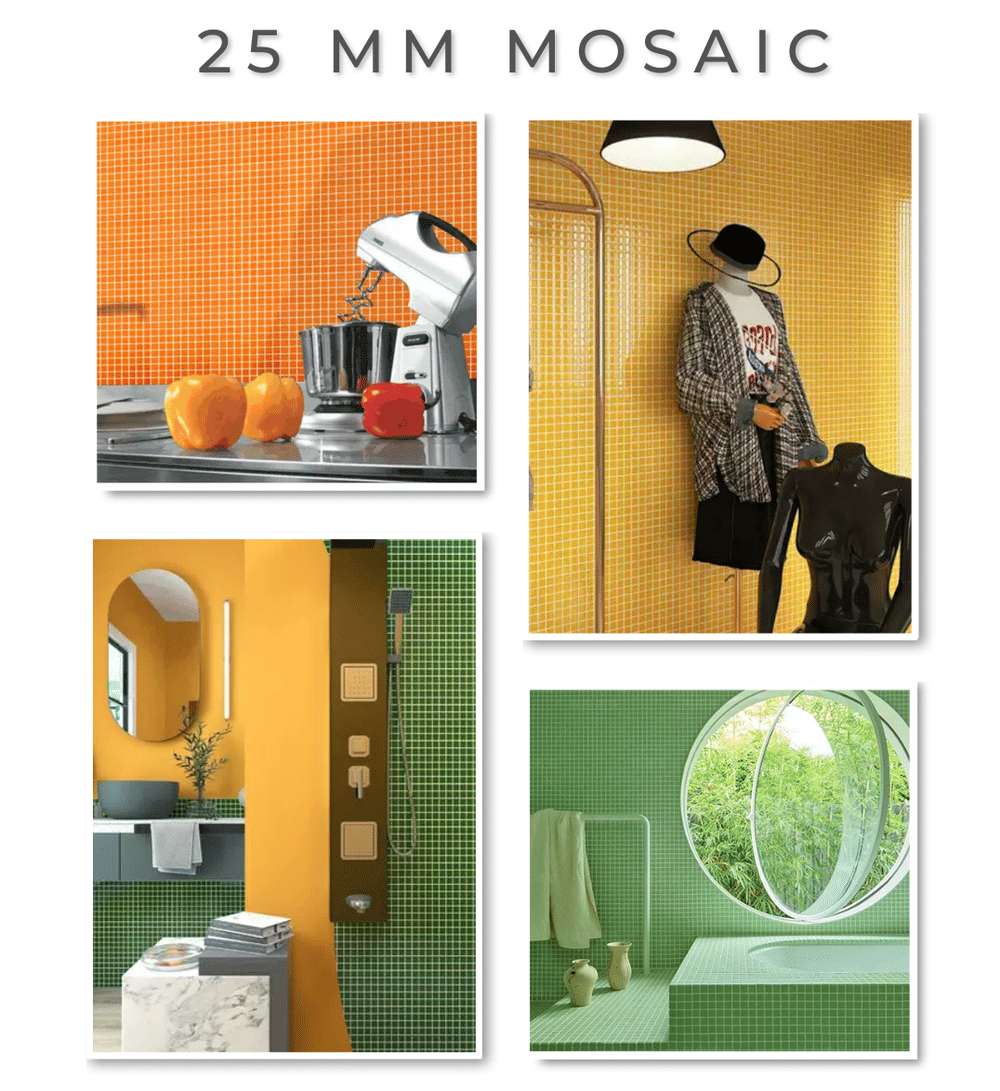 โมเสค TIMELESS TILES รุ่น CLASSIC SQUARE 25 ขนาด 30X30 ซม. สีเขียวเข้ม ผิวเงา GLOSS LEAVE GREEN โมเสคเซรามิกทรงสี่เหลี่ยมจัตุรัส_5